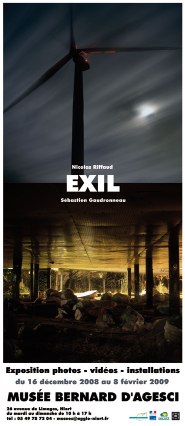 Affiche pour l'expo Exil de Sebastien Gaudronneau