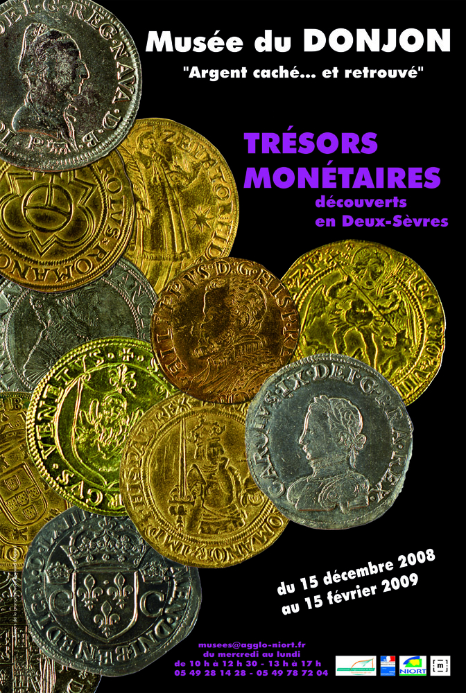 Affiche de l'exposition Trésors monétaires en Deux-sèvres